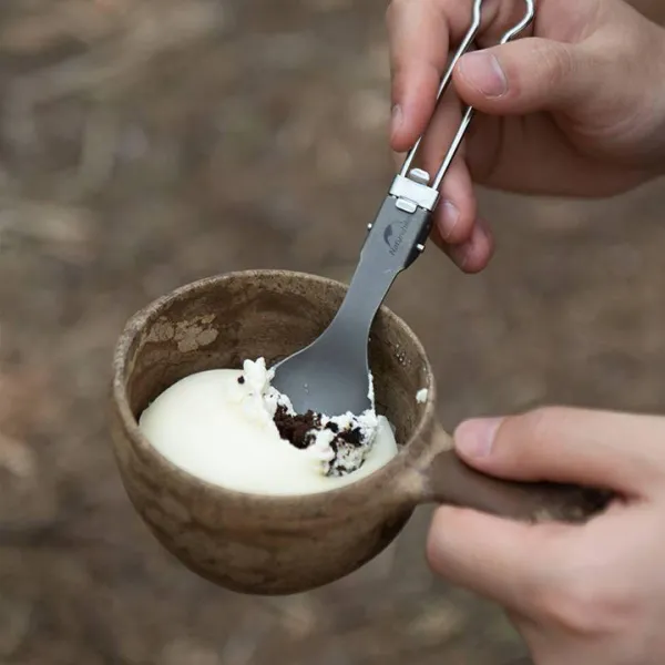 Naturehike Outdoorová titánová lyžička a vidlička v jednom