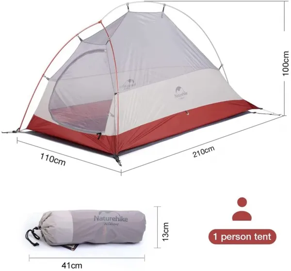 Naturehike Ultralight stan Cloud Up1 20D 1500g Farba: Sivá