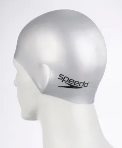 Speedo Plain flat - silikónová plavecká čiapka Farba: Čierna