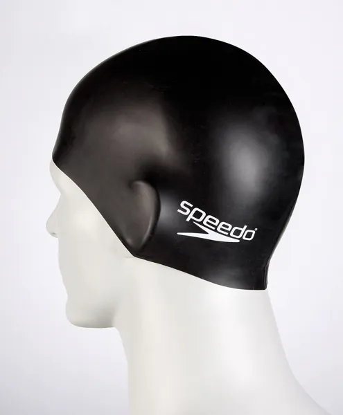Speedo Plain flat - silikónová plavecká čiapka Farba: Čierna