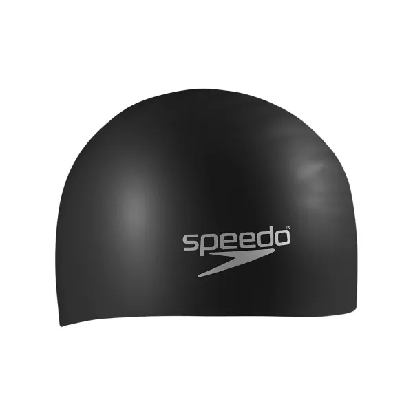 Speedo Plain flat - silikónová plavecká čiapka Farba: Sivá