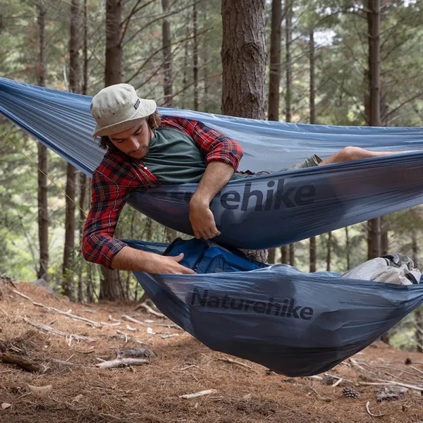 Naturehike Asuka mini - ultraľahká skladacia hamaka pre 1 osobu 265g Farba: Modrá
