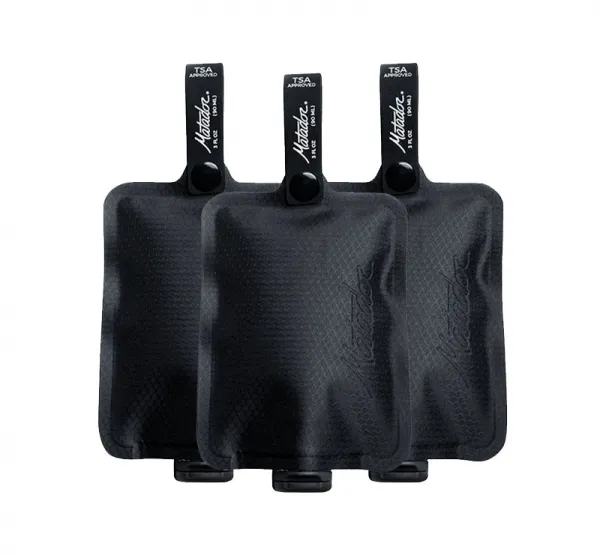 Matador cestovné fľaštičky FlatPak™ - 3 ks Farba: Modrá / zelená / čierná
