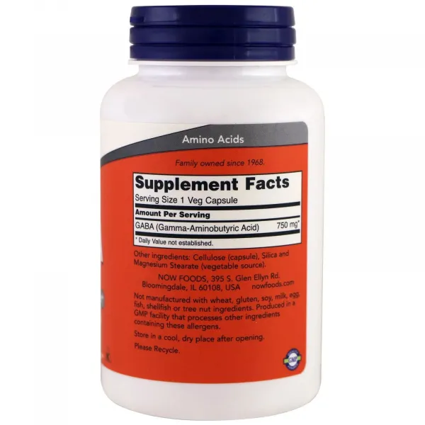 Now Foods Gaba 750 mg 100 kapsúl
