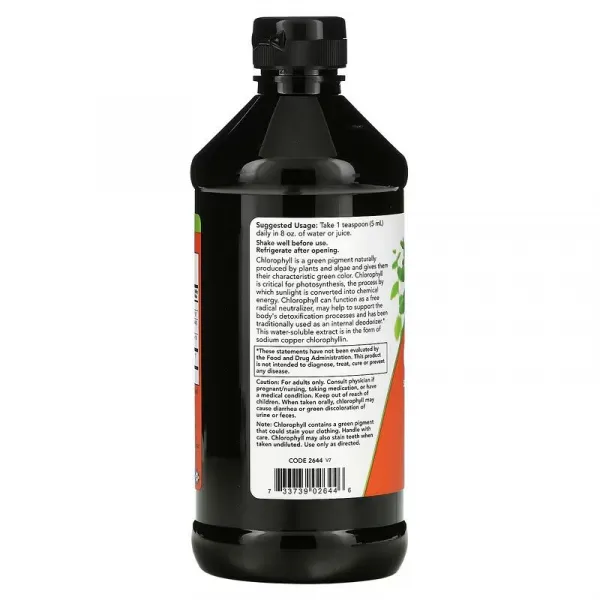 Now Foods Liquid Chlorophyll & Mint tekutý chlorofyl 473 ml