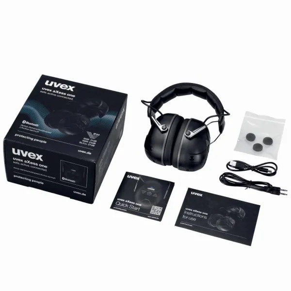 UVEX aXess one - aktívne mušľové chrániče s Bluetooth 31dB