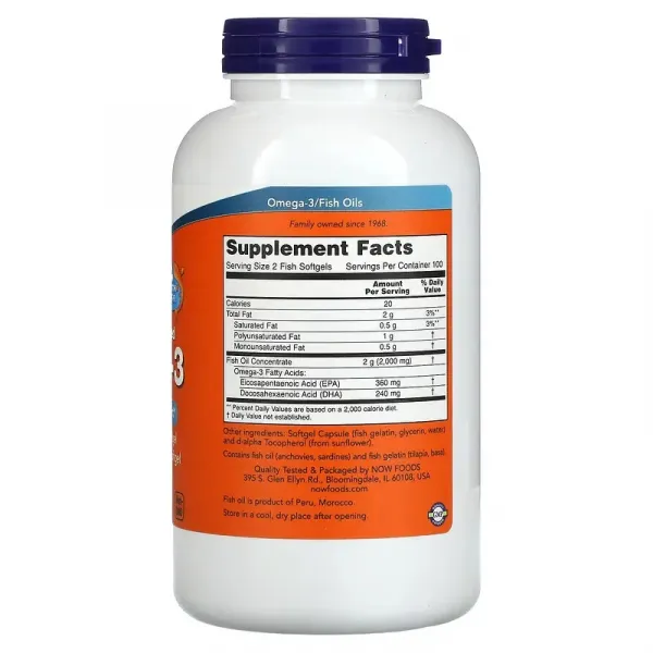 Now Omega 3 (rybí olej) 1000 mg 200 kapsúl