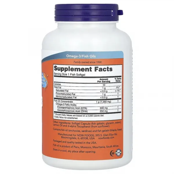 NOW Ultra Omega 3 (rybí olej) 180 kapsúl