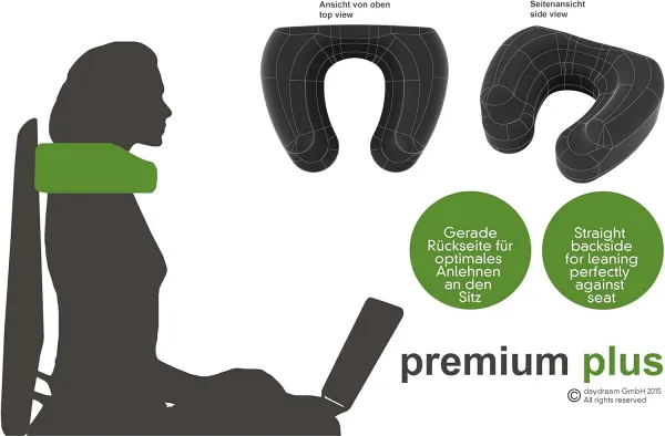 Daydream Memory Foam Premium - cestovný vankúš z pamäťovej peny Farba: Modrá