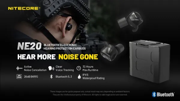 Nitecore NE20 Elektronické ochranné slúchadlá s funkciou ANC