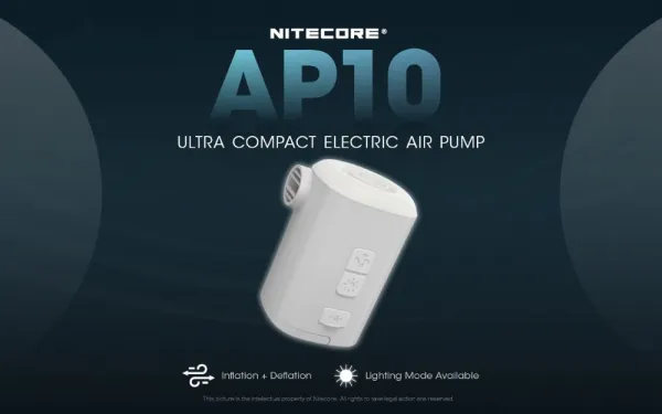 Nitecore AP10 cestovná elektronická pumpa s LED svetlom