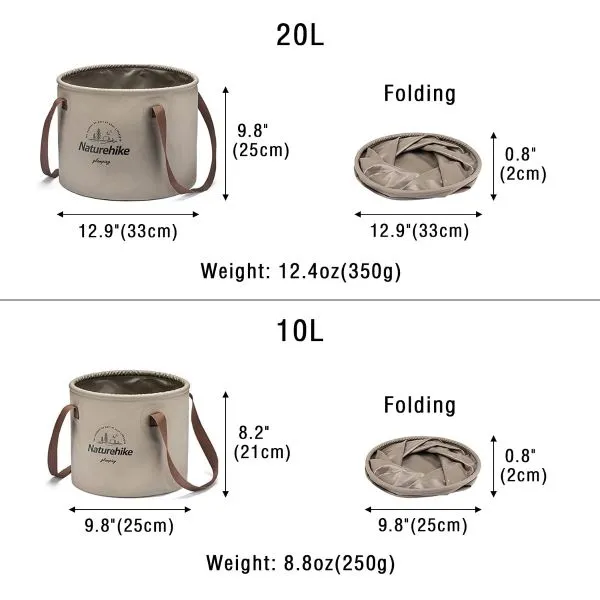 Naturehike Skladací cestovný kýblik Veľkosť: 20 litrov