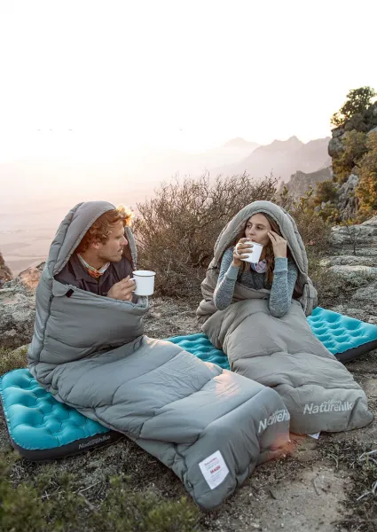 Naturehike Spací vak M400 Farba: Sivá, Varianta: Zips (Ľavý)