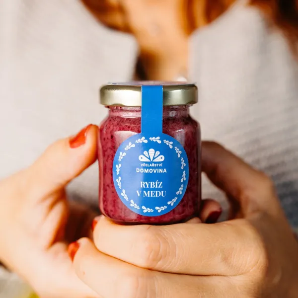 Včelařství Domovina Med s čiernymi ríbezľami 75 g