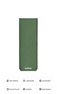 Naturehike Samonafukovacia karimatka NH20DZ003 - 1810 g Farba: Zelená
