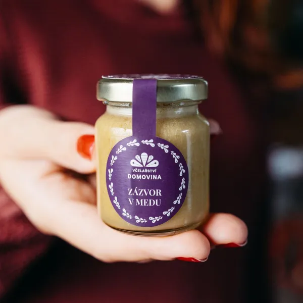 Včelařství Domovina Med so zázvorom Obsah: 75g