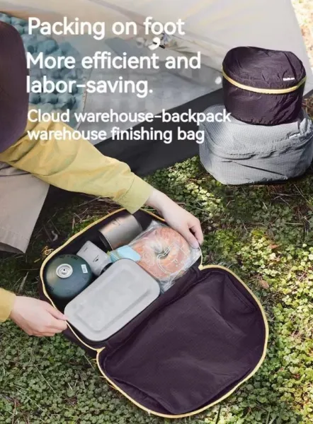 Naturehike Sada 3 cestovných organizérov CloudPouch 154 g Farba: Sivá