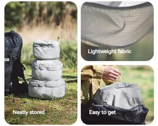 Naturehike Sada 3 cestovných organizérov CloudPouch 154 g Farba: Sivá