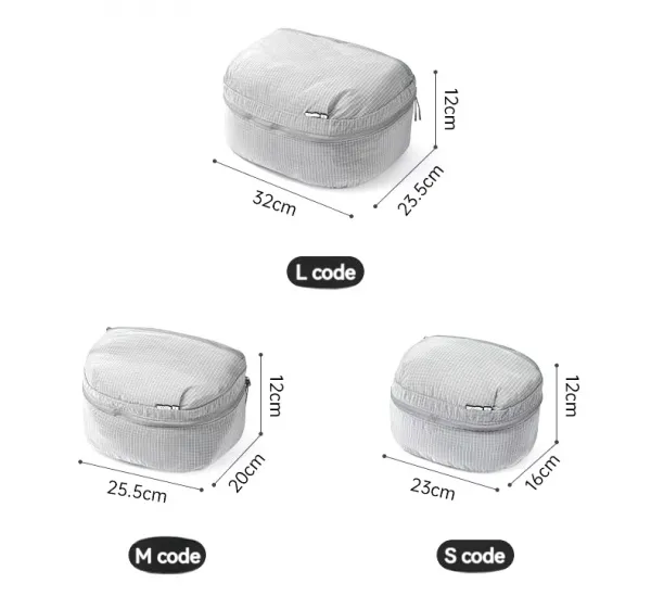 Naturehike Sada 3 cestovných organizérov CloudPouch 154 g Farba: Sivá