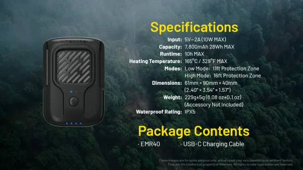 NITECORE EMR40 outdoorový elektronický repelent