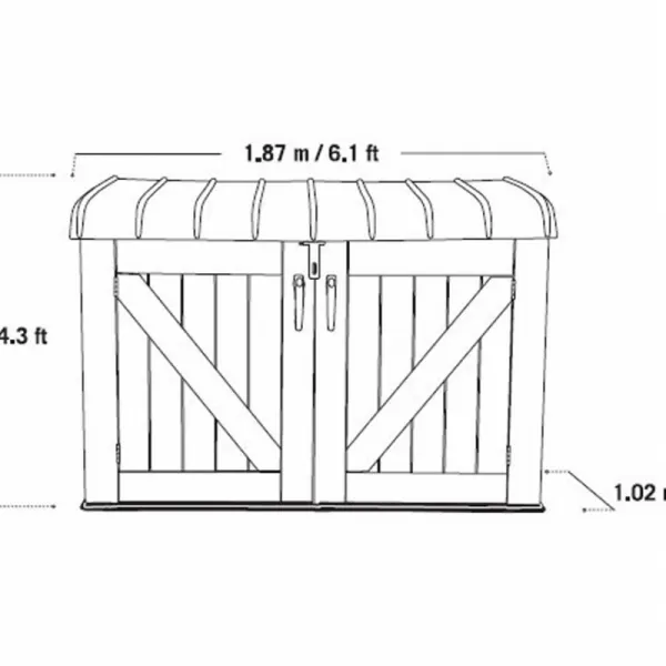 Záhradný úložný box 2,12 m3 plastový Dekorhome