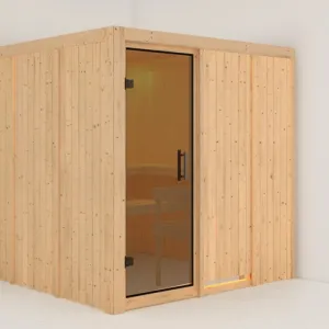 Interiérová fínska sauna 196 x 196 cm Dekorhome
