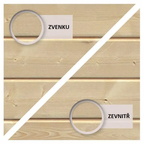 Vonkajšia fínska sauna s predsieňou 337 x 196 cm Dekorhome