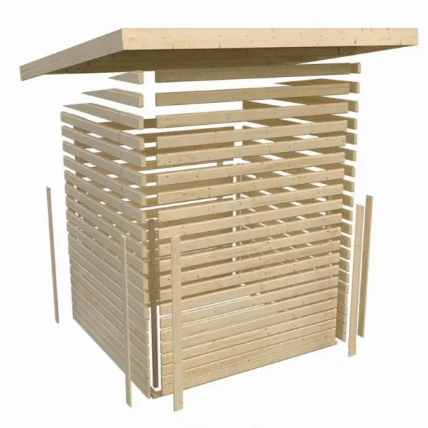 Vonkajšia fínska sauna s predsieňou 337 x 196 cm Dekorhome
