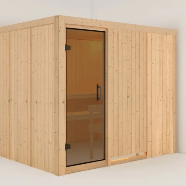 Interiérová fínska sauna 231x196 cm Lanitplast