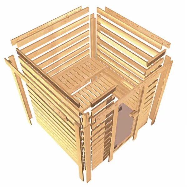 Interiérová finská sauna 145 x 145 cm Dekorhome