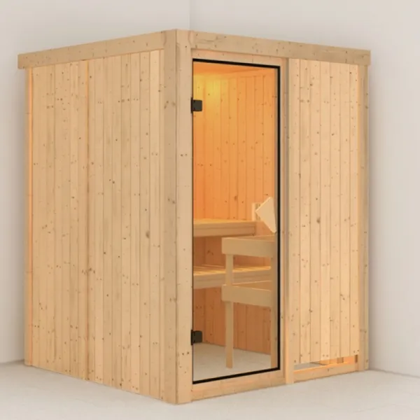 Interiérová fínska sauna 151 x 151 cm Dekorhome