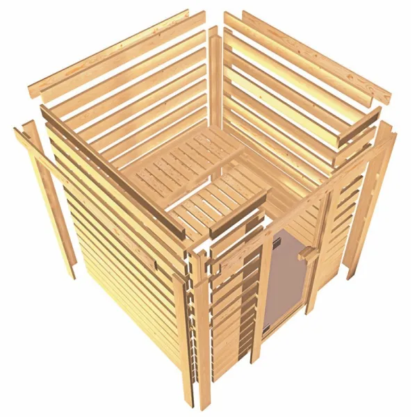 Interiérová fínska sauna 195x195 cm Lanitplast