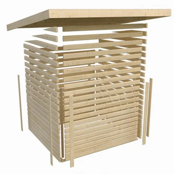 Vonkajšia fínska sauna s predsieňou 393 x 231 cm Dekorhome