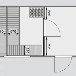Vonkajšia fínska sauna s predsieňou 393 x 231 cm Dekorhome