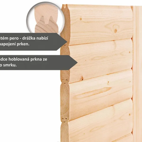 Vonkajšia fínska sauna s predsieňou 393 x 231 cm Dekorhome