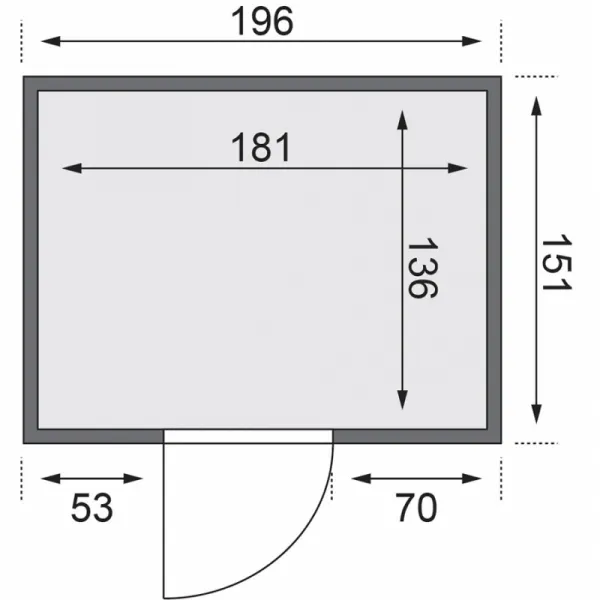 Interiérová fínska sauna 195x151 cm Lanitplast