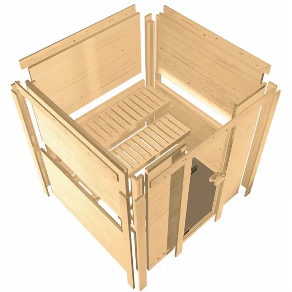 Interiérová fínska sauna 195x151 cm Lanitplast