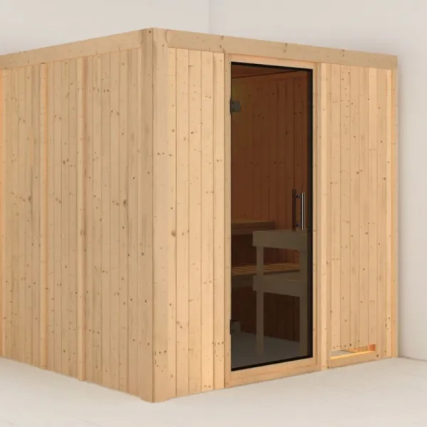 Interiérová fínska sauna 196 x 170 cm Dekorhome