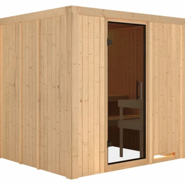 Interiérová fínska sauna 196 x 170 cm Dekorhome