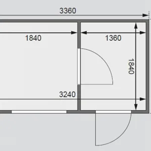 Vonkajšia fínska sauna s predsieňou 337 x 196 cm Dekorhome