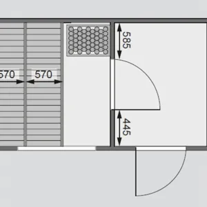 Vonkajšia fínska sauna s predsieňou 337 x 196 cm Dekorhome