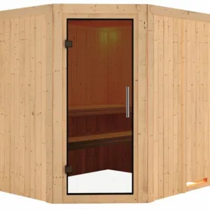 Interiérová fínska sauna 196 x 170 cm Dekorhome