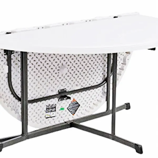 Skladací stôl 152 cm biela / čierna Dekorhome