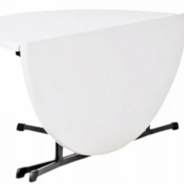 Skladací stôl 152 cm biela / čierna Dekorhome