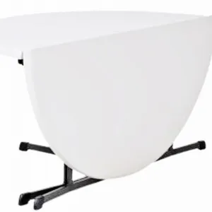Skladací stôl 152 cm biela / čierna Dekorhome