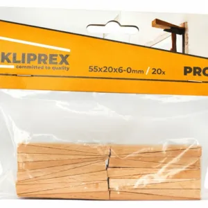Kliprex Klinky drevené BK 65 x 18 x 12-0 mm | 20 ks