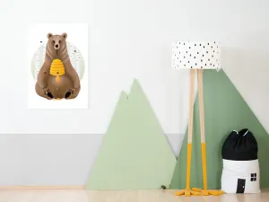 Benlemi Obraz na plátne na stenu do detskej izby MEDVEĎ Zvoľte rozmer: 75 x 100 cm