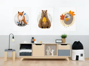 Benlemi Obraz na plátne na stenu do detskej izby LÍŠKA Zvoľte rozmer: 75 x 100 cm