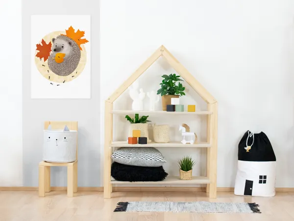 Benlemi Obraz na plátne so zvieracím motívom JEŽIEK Zvoľte rozmer: 75 x 100 cm