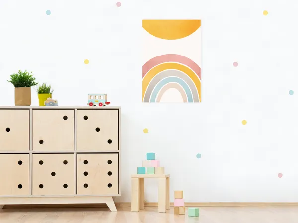 Benlemi Obraz na plátne na stenu do detskej izby DUHA Zvoľte rozmer: 75 x 100 cm